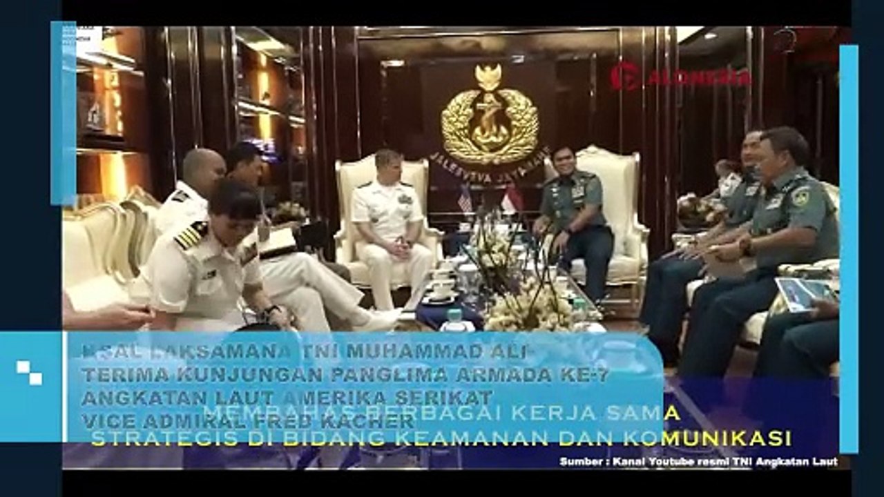 KSAL Laksamana TNI Muhammad Ali Terima Kunjungan Panglima Armada ke-7 Angkatan Laut Amerika Serikat Vice Admiral Fred Kacher