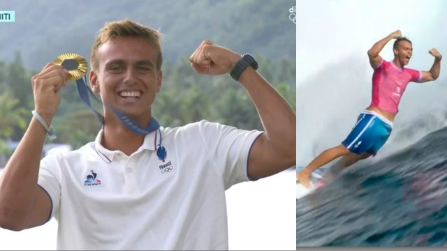Kauli Vaast médaillé d’or en surf, la première de l’histoire pour la France : revivez sa finale !