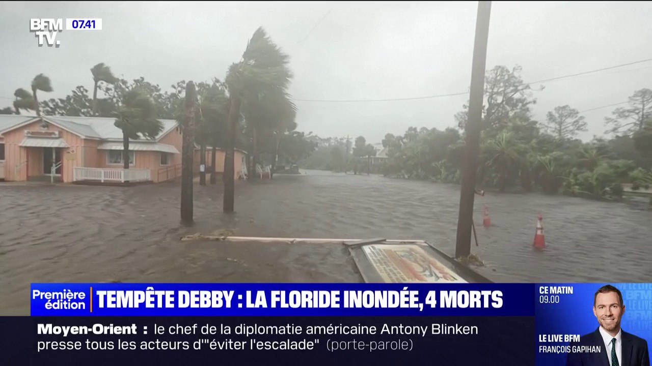 États-Unis: la tempête Debby inonde la Floride et fait 4 morts