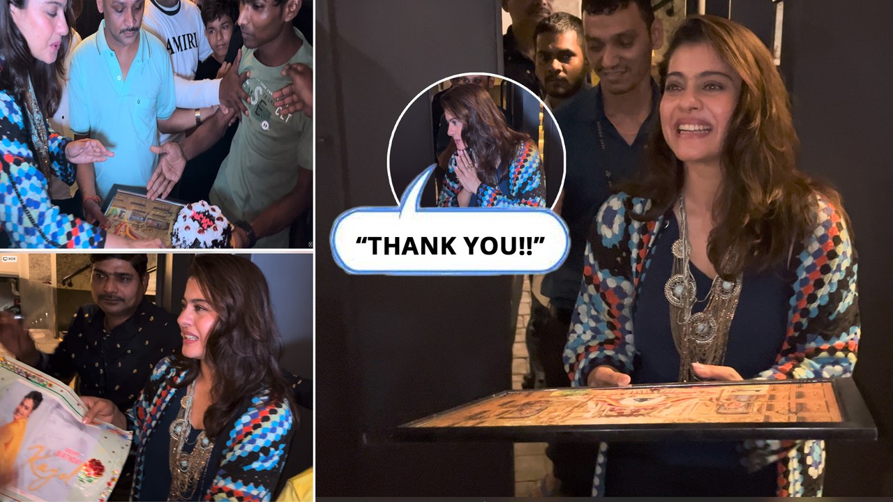 Kajol's Birthday Celebrations With Fans And Media, Gathered To Share Gifts & More Inside Video!