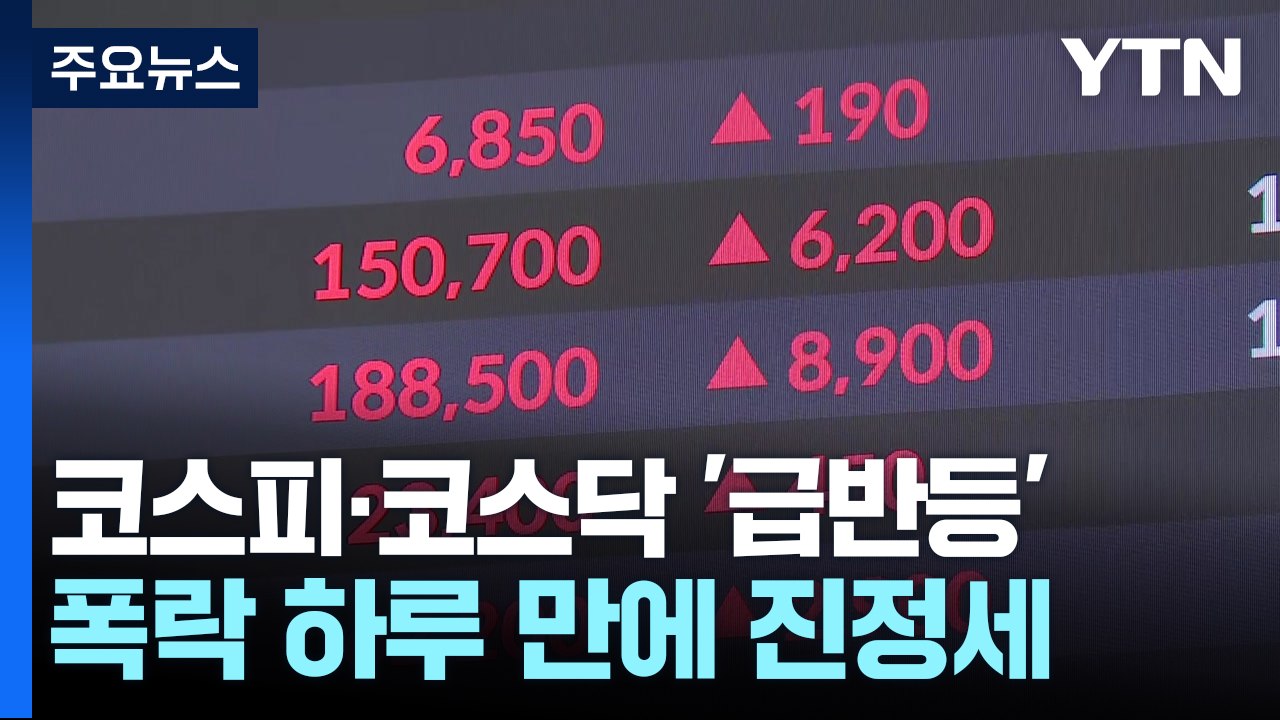 폭락 하루 만에 진정...급반등에 '매수 사이드카' / YTN