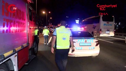 Beşiktaş TEM Otoyolu'nda zincirleme trafik kazası: 1'i ağır 3 yaralı