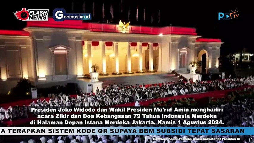 Jokowi dan Para Menteri Hadiri Zikir dan Doa Bersama HUT RI ke 79 di Istana Merdeka Jakarta