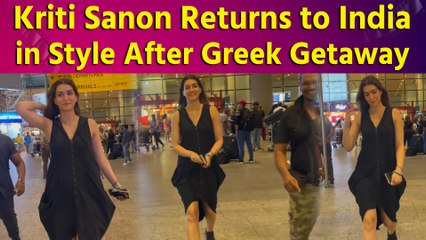 Kriti Sanon Spotted at Airport, Exudes Elegance in Black Dress
