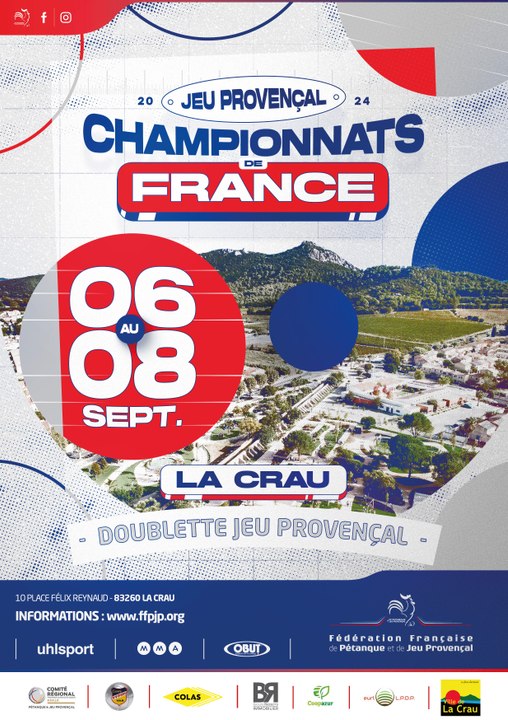 CHAMPIONNAT DE FRANCE DOUBLETTE JP - LA CRAU 2024