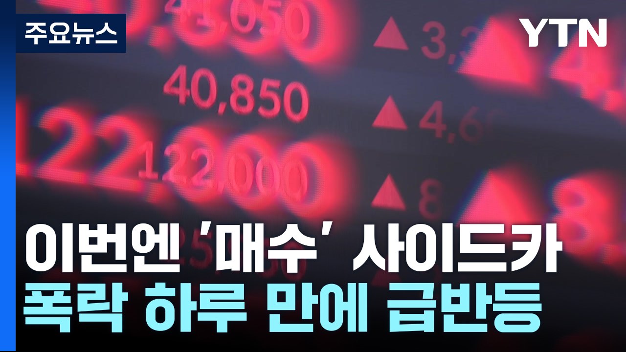 폭락 다음날 '폭등'...이번엔 '매수' 사이드카 / YTN