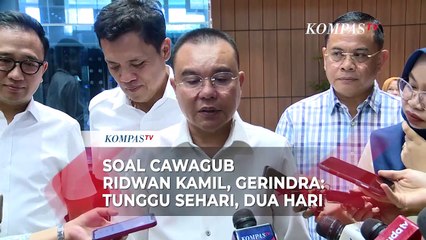Soal Cawagub Ridwan Kamil, Gerindra: Tunggu Sehari, Dua Hari Akan Kami Umumkan Segera