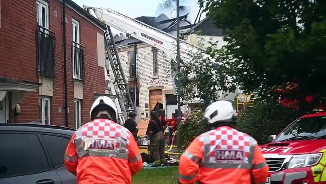 Willenhall fire, old factory goes up in flames.