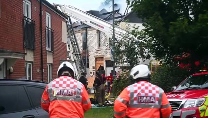 Willenhall fire, old factory goes up in flames.