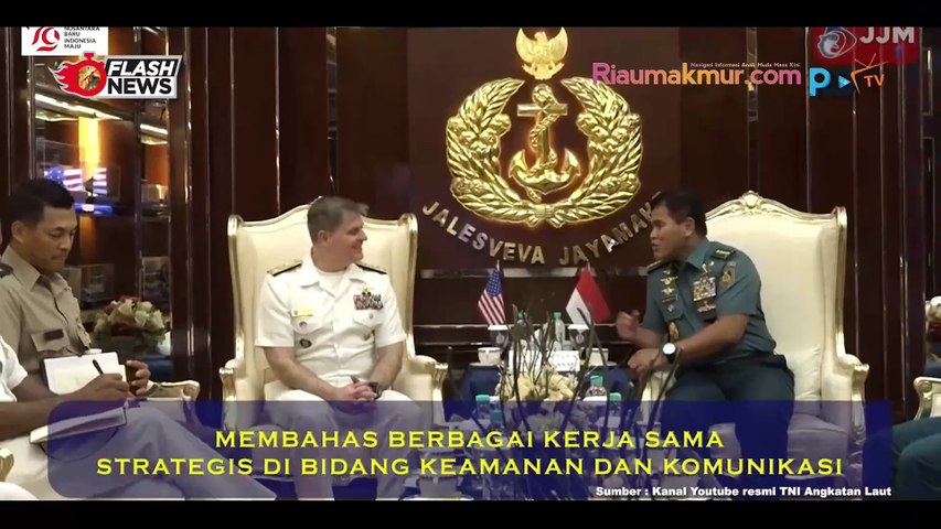 KSAL Laksamana TNI Muhammad Ali Terima Kunjungan Panglima Armada ke 7 Angkatan Laut Amerika Serikat Vice Admiral Fred Kacher