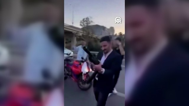 Düğün konvoyundan uzun namlulu silahlarla ateş eden 2 kişi yakalandı