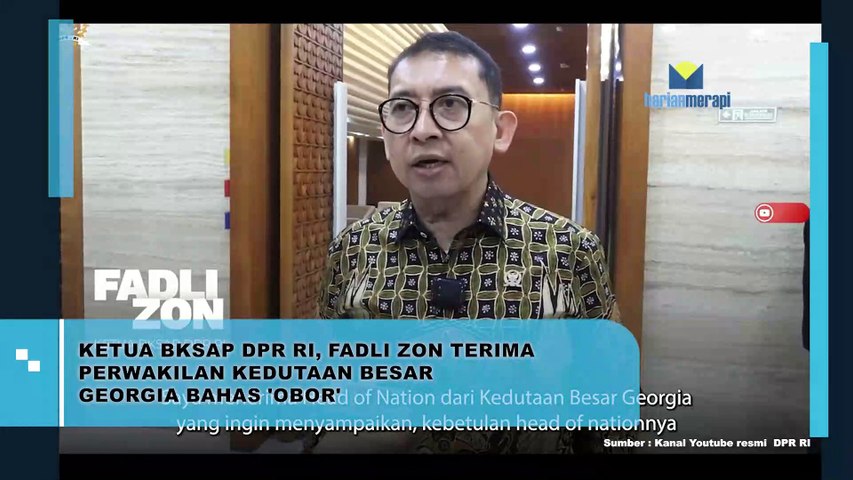 Ketua BKSAP DPR RI, Fadli Zon Terima Perwakilan Kedutaan Besar Georgia bahas 'OBOR'