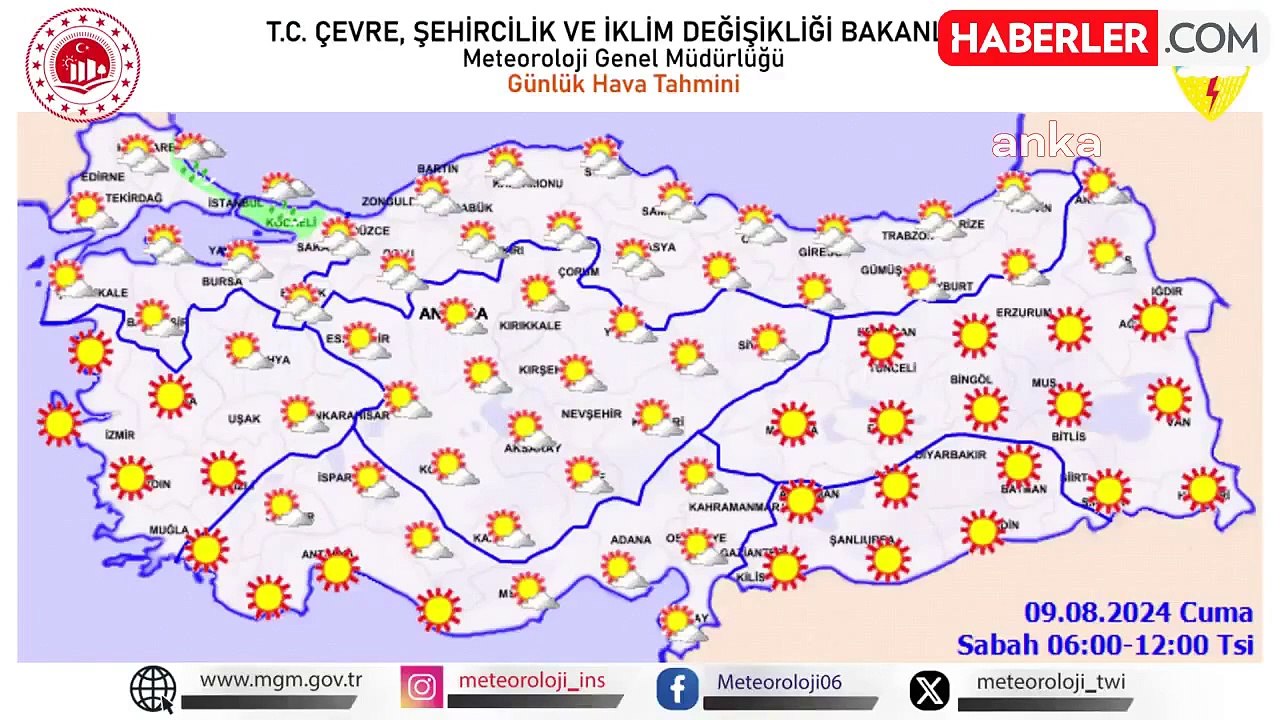 Bugün Akdeniz ve Doğu Karadeniz'de sağanak yağış bekleniyor