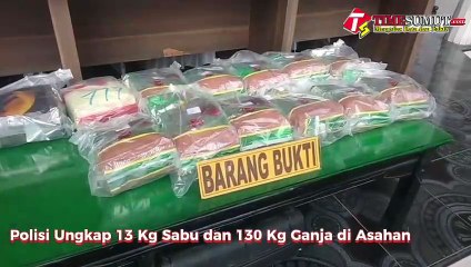 Operasi Narkoba Besar-besaran di Asahan, 13 Kg Sabu dan 130 Kg Ganja Disita
