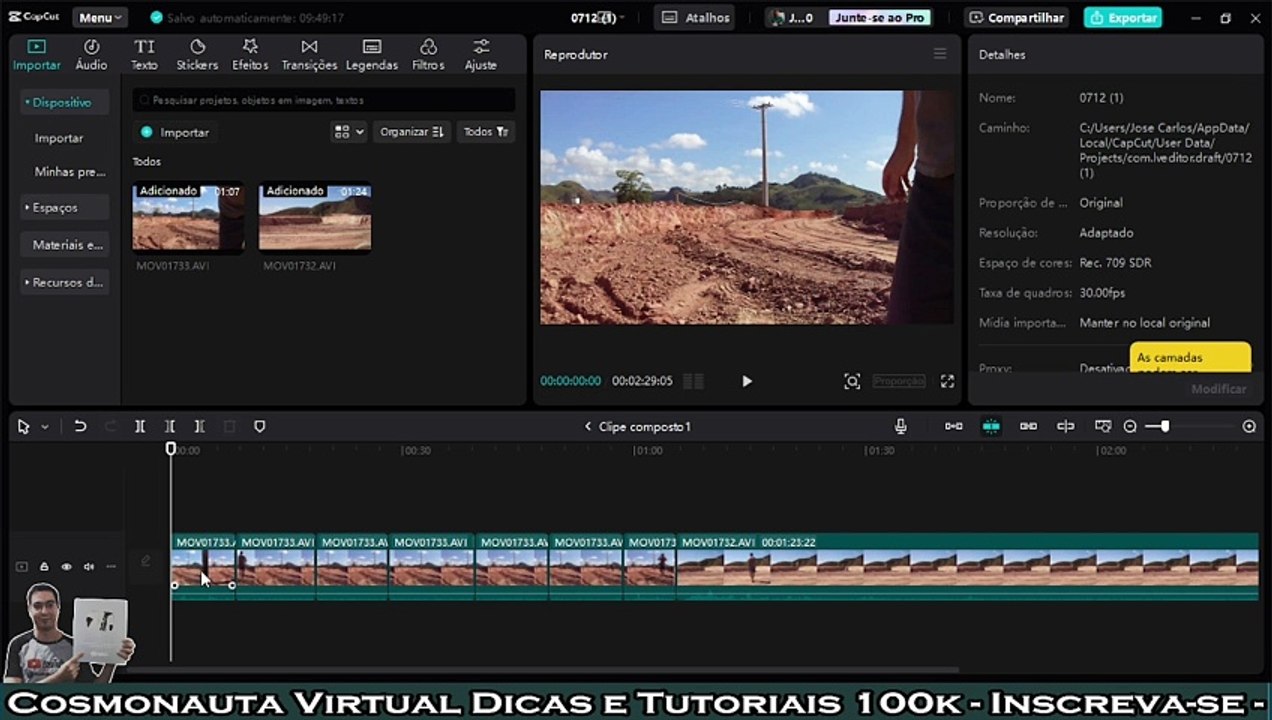 Juntar todos os cortes do video no Capcut
