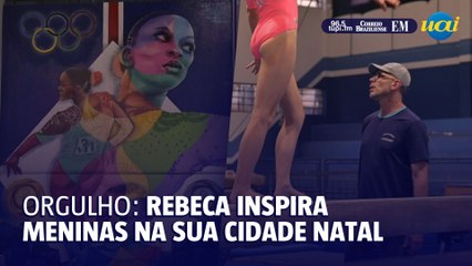 Download Video: Façanha de Rebeca Andrade inspira meninas de Guarulhos, sua cidade natal