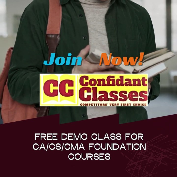 CA - CS - CMA Foundation Courses | Confidant Classes