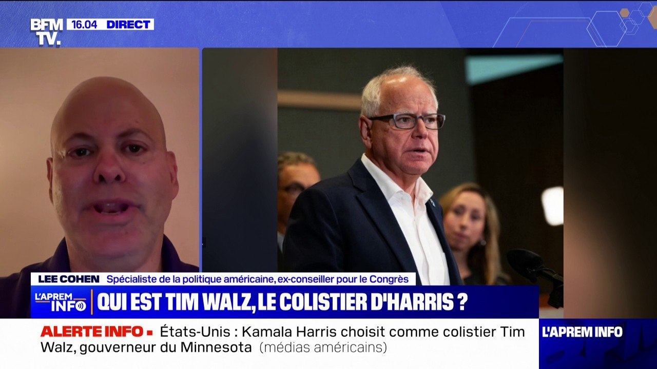 Qui est Tim Walz, le colistier choisi par Kamala Harris pour la présidentielle américaine?