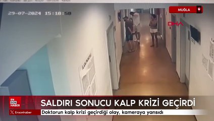 Bodrum'da doktorun kalp krizi geçirdiği olay kameraya yansıdı