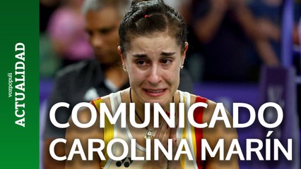 El comunicado de Carolina Marín tras su lesión
