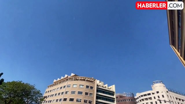Bir anda gökyüzünde beliren İsrail savaş uçaklarını gören Lübnanlılar büyük şok yaşadı