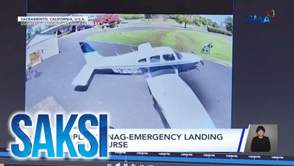 Eroplano, nag-emergency landing sa golf course | Saksi