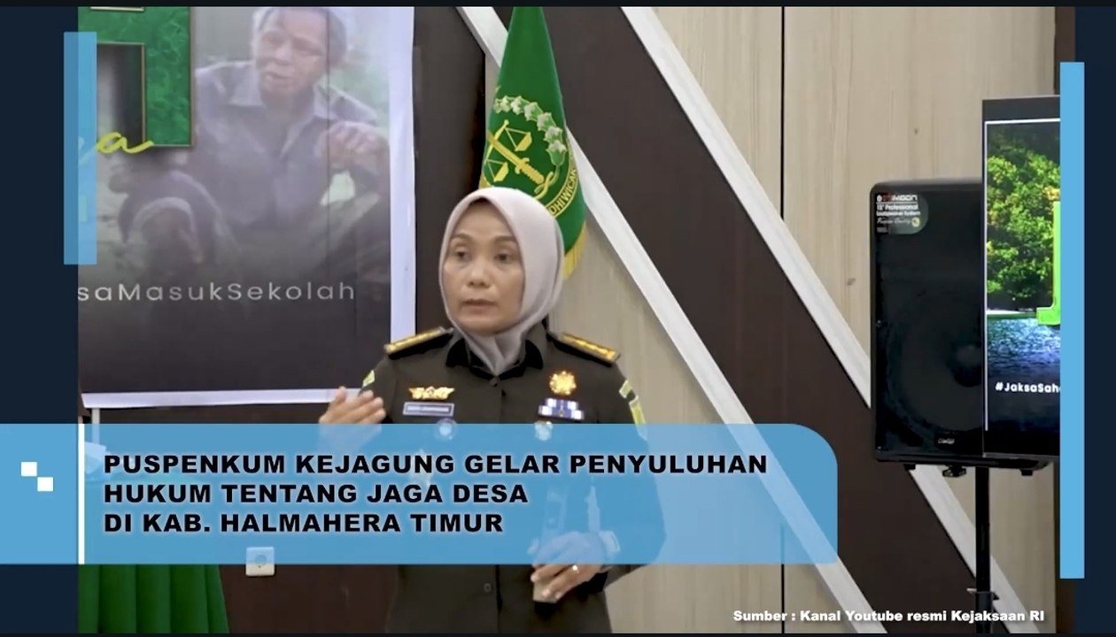 Puspenpum Kejagung Gelar Penyuluhan Hukum Tentang Jaga Desa di Kab. Halmahera Timur