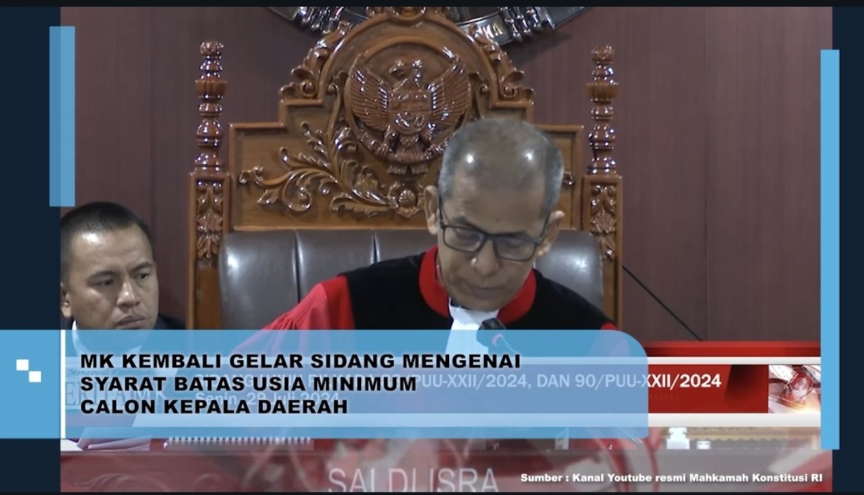 MK Kembali Gelar Sidang Mengenai Syarat Batas Usia Minimum Calon Kepala Daerah