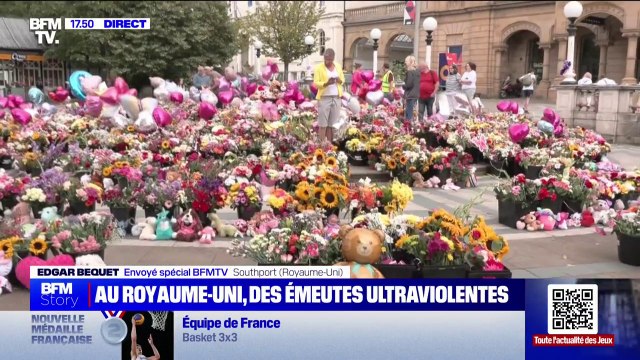 Royaume-Uni: à Southport, un hommage rendu aux fillettes tuées dans l'attaque au couteau