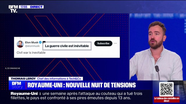 La guerre civile est inévitable : Elon Musk réagit aux émeutes xénophobes au Royaume-Uni