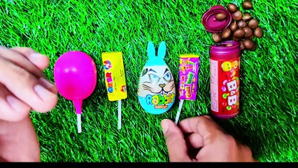 6Lollipops Unpacking Chupa ChupsBig Babol, Alpenliebe LollipASMRop, Watermelon Lollipop 