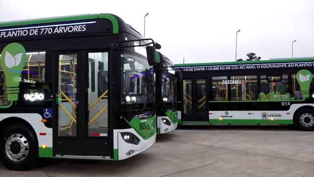 Saiba em quais linhas circulam os ônibus elétricos em Cascavel Confira como foram as primeiras viagens na manhã desta terça-feira (06)