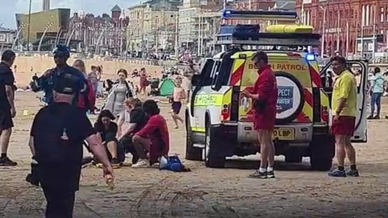 Visitors to one of Blackpool’s famous piers were left in shock after a teenage girl fell through ‘trap door’ onto the beach.