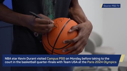 Kevin Durant visits PSG training campus