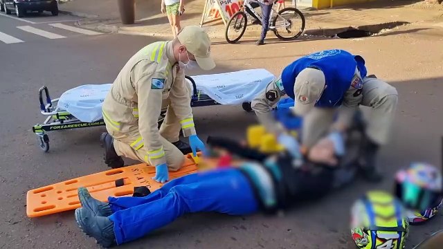 Passageira de moto fica ferida em acidente no Interlagos
