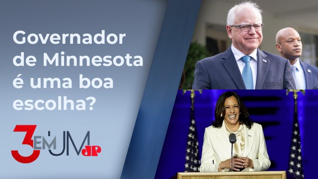 Eleições nos EUA: Kamala escolhe Tim Walz como vice na chapa presidencial