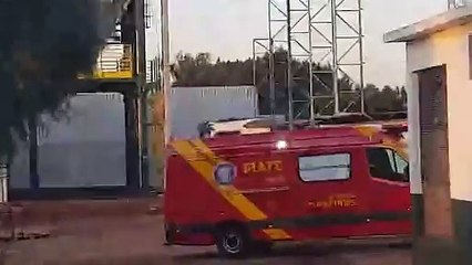 Siate atende vítima de soterramento em moinho de trigo em Santa Tereza do Oeste