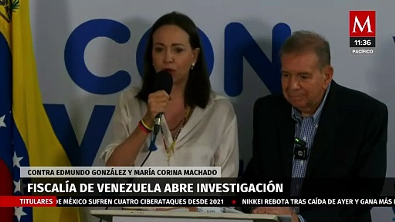 En Venezuela, abren investigación contra María Corina Machado y Edmundo González