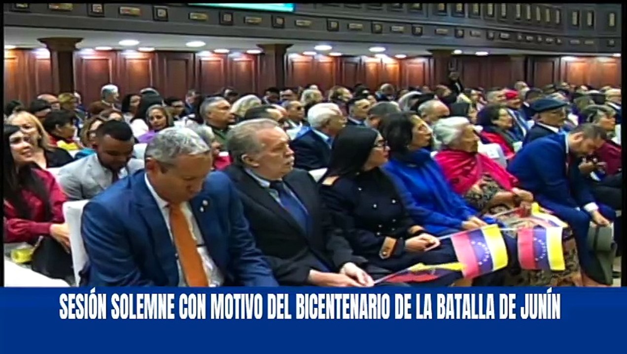 Asamblea Nacional conmemora Bicentenario de la Batalla de Junín con sesión solemne