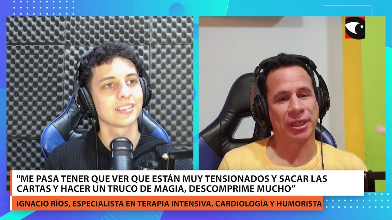"Me pasa tener que ver que están muy tensionados y sacar las cartas y hacer un truco de magia, descomprime mucho”