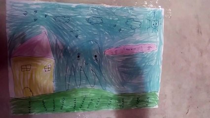 kids drawing octopus house - タコの家を描く子供たち - Niños dibujando una casa de pulpo - vẽ ngôi nhà bạch tuộc