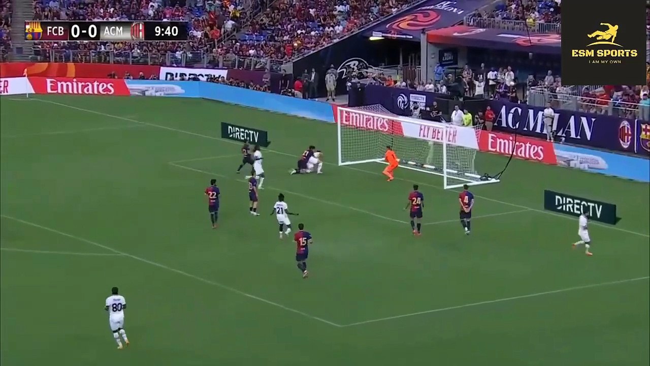 Barcelona vs AC Milan 2-2 (3-4 Pens) Full Match - Highlights & Goals - Friendly 2024