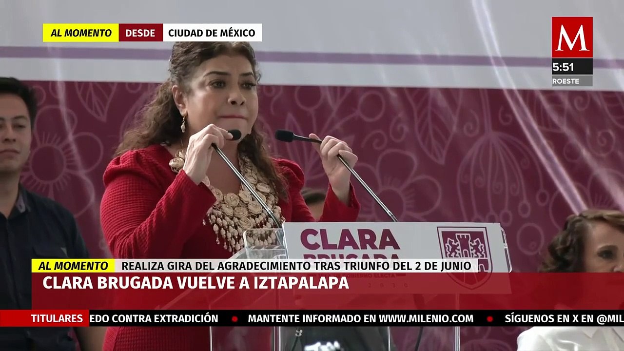 "Amor con amor se paga": Clara Brugada regresa a Iztapalapa como parte de su gira de agradecimiento