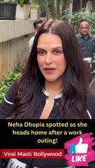 Neha Dhupia spotted as she heads home after a work outing!
