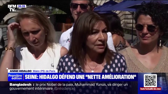 JO: Anne Hidalgo défend une Seine dépolluée pour l'épreuve des 10km de natation en eau libre prévue les 8 et 9 août
