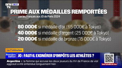 7 MINUTES POUR COMPRENDRE - JO 2024: faut-il exonérer d'impôts les athlètes?