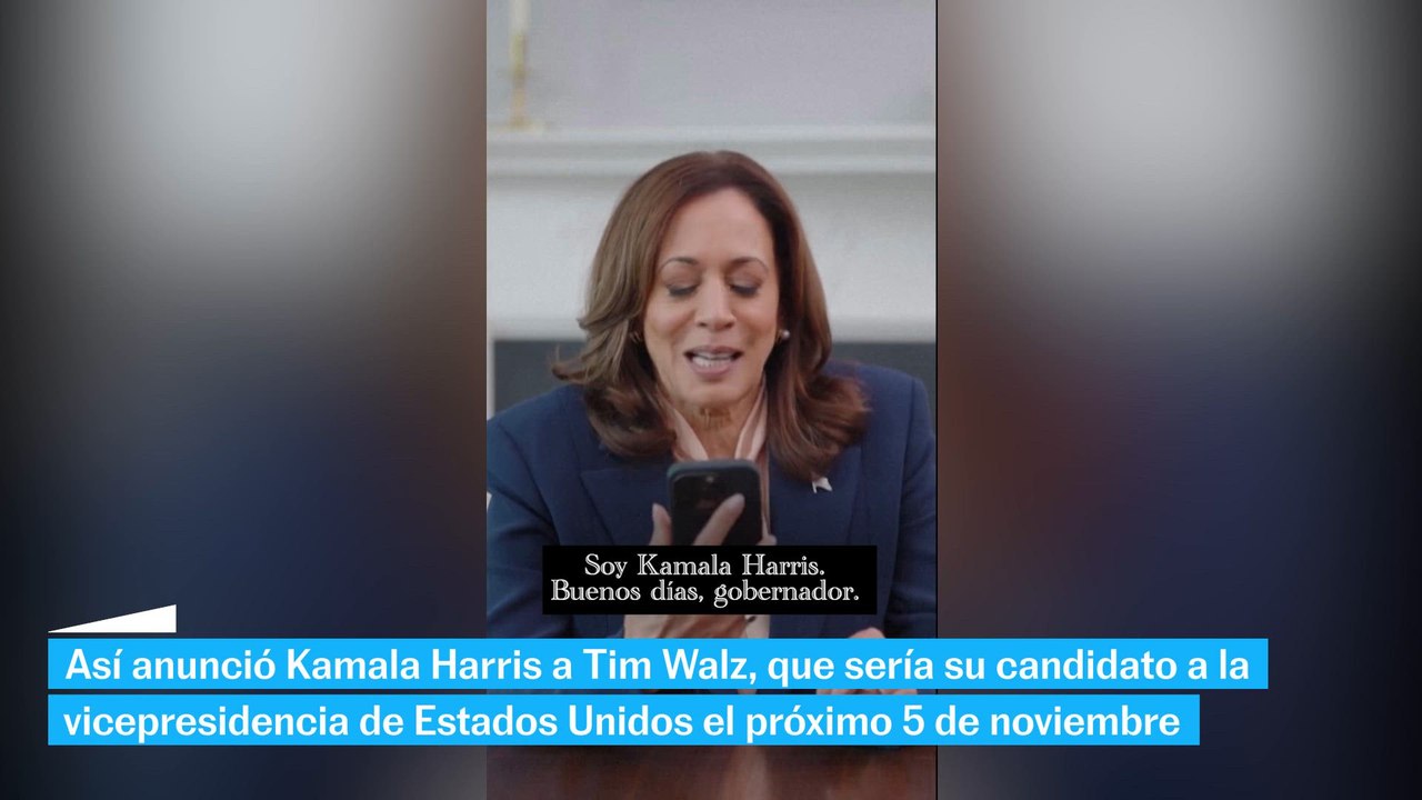 Así anunció Kamala Harris a Tim Walz que sería su candidato a la vicepresidencia de Estados Unidos