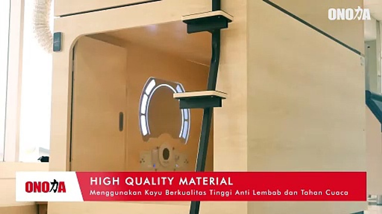 HOTEL CAPSULE BENTUK VERTIKAL UNTUK RUANGAN SPACE KECIL - CAPSULE BED ONODA SSK-WSC03