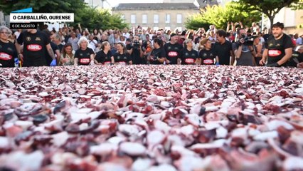 La tapa ‘olímpica’ que rompe récords en O Carballiño (Ourense): 600 kilos de pulpo