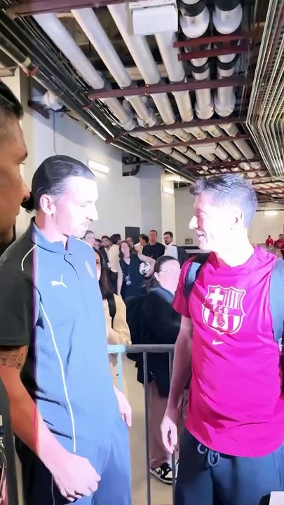 Zlatan Ibrahimovic, espectador de lujo en el Barça-Milan de pretemporada